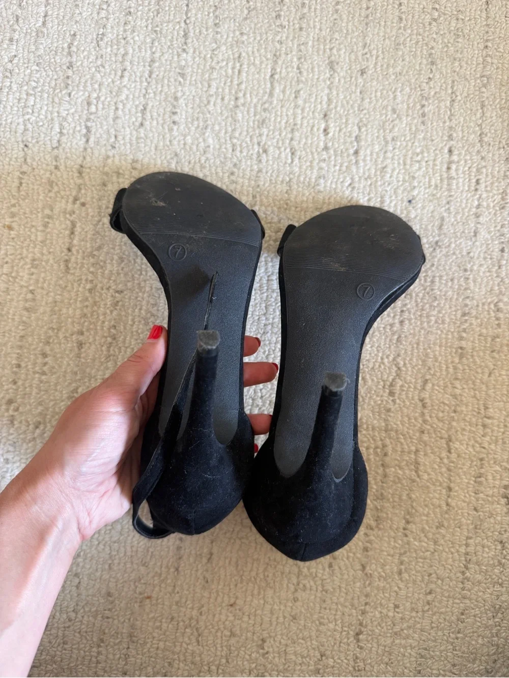 Black Ankle-Strap Open Toe Classic Heels for Women